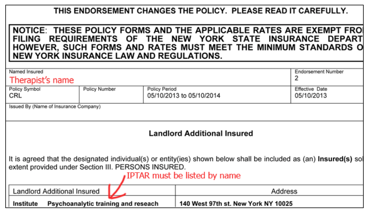 Insurance Form Example